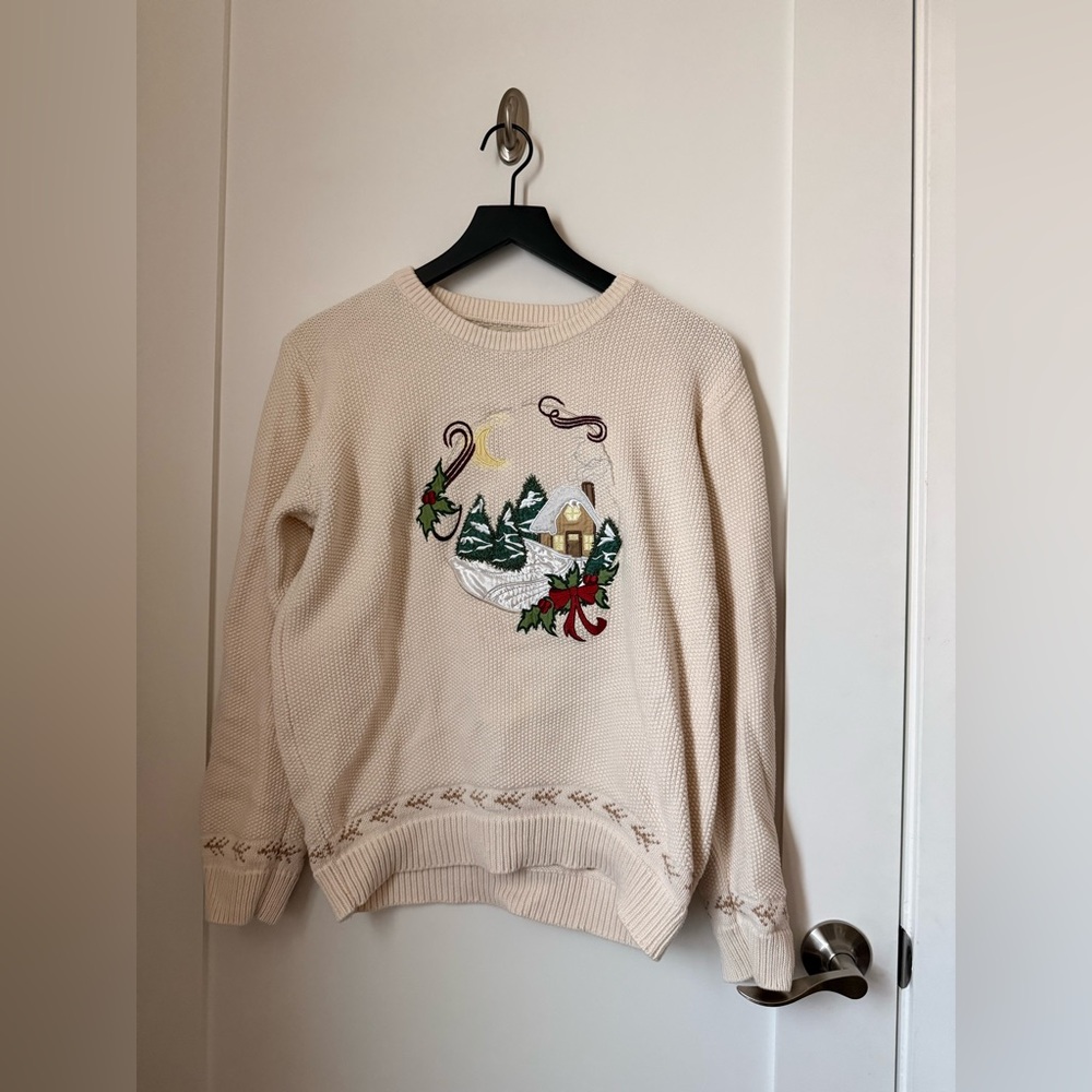 Cabela's Cream Holiday Sweater